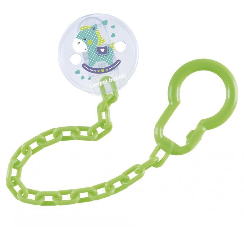 Lant pentru suzeta Canpol Babies 10/889V, Verde 0+ luni